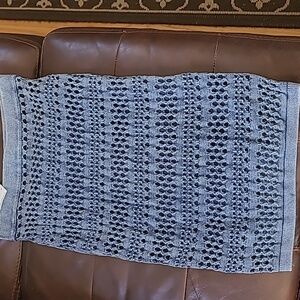 Bar III St Barths blue sweater pencil skirt large New with tags